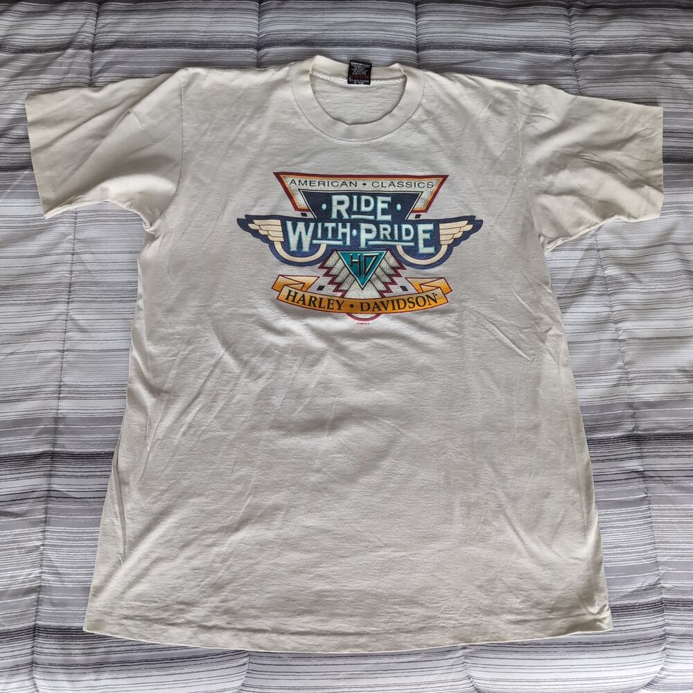 Vintage 1996 Harley Davidson T Shirt XL Single Stitch Holoubek 90s Baton Rouge‎